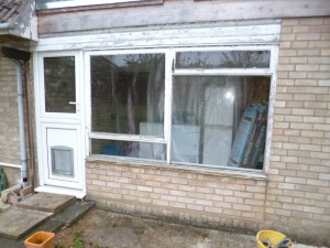 Renovation works in Corby. Before