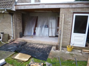Renovation works in Corby.