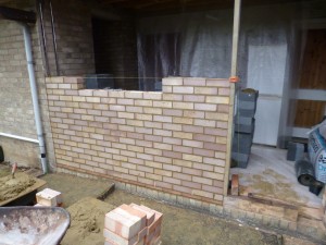 Renovation works in Corby. During the brickwork stage.
