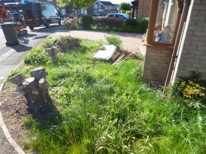 Driveway before work began.