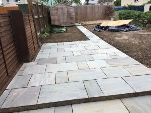 Indian Sandstone Patio.Corby.