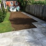 After the garden was cleared and levelled in Kettering.