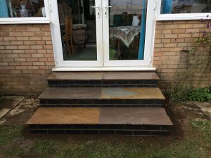 Indian Sandstone step renewal in Market Harborough