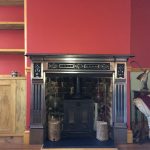 The reinstated original period fireplace.