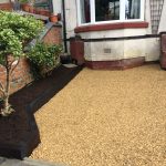 The finished gravel driveway in Market Harborough.