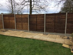 The replaced fencing in Broughton.