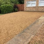 The completed gravel driveway in Kettering Northamptonshire.