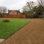The finished gravel driveway in Wilbarston near to Stoke Albany and Market Harborough.