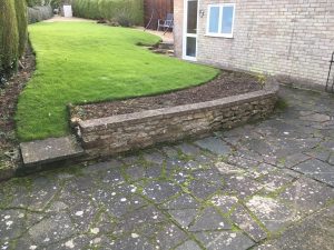The existing patio before TDJ Construction began working on the project.
