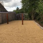 The finished gravel driveway in Market Harborough.