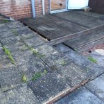 The patio before TDJ Construction began work in Kettering, Market Harborough.