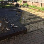 The patio in Kettering Northamptonshire before work was started.