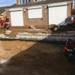 The retaining wall was installed on 700mm of concrete 450mm wide and incorporated rear drainage.