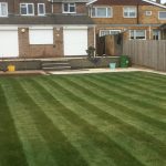 View of the raised patio in Market Harborough when work was pretty much complete.