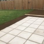 The lower patio paving in Desborough when it was completed.