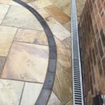 The drainage for the newly installed patio in Corby
