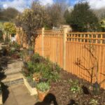 The newly installed fencing