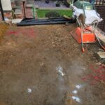 The area ready for the new patio