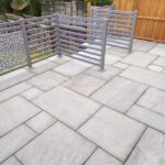 The finished patio and gate in Northamptonshire