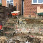 The existing garden in Northamptonshire before TDJ Construction began work.