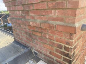 The repaired and repointed chimney in Northamptonshire