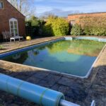 The existing pool at the listed building