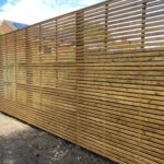 TDJ Construction installed slatted fencing for this customer